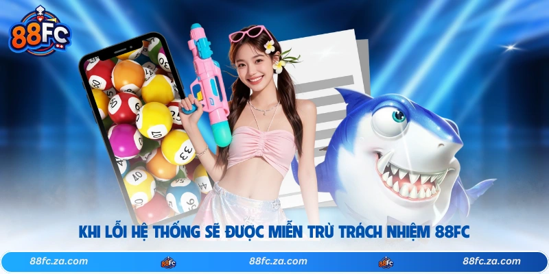 Khi lỗi hệ thống sẽ đượcmiễn trừ trách nhiệm 88FC